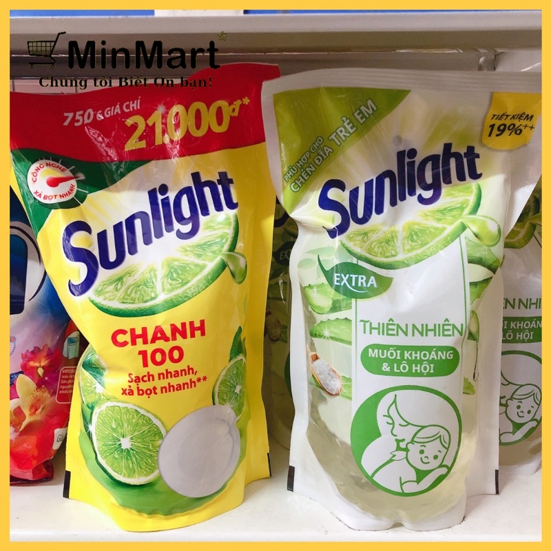 Nước Rửa Chén Sunlight Túi 750ml (Chanh-Thiên Nhiên)