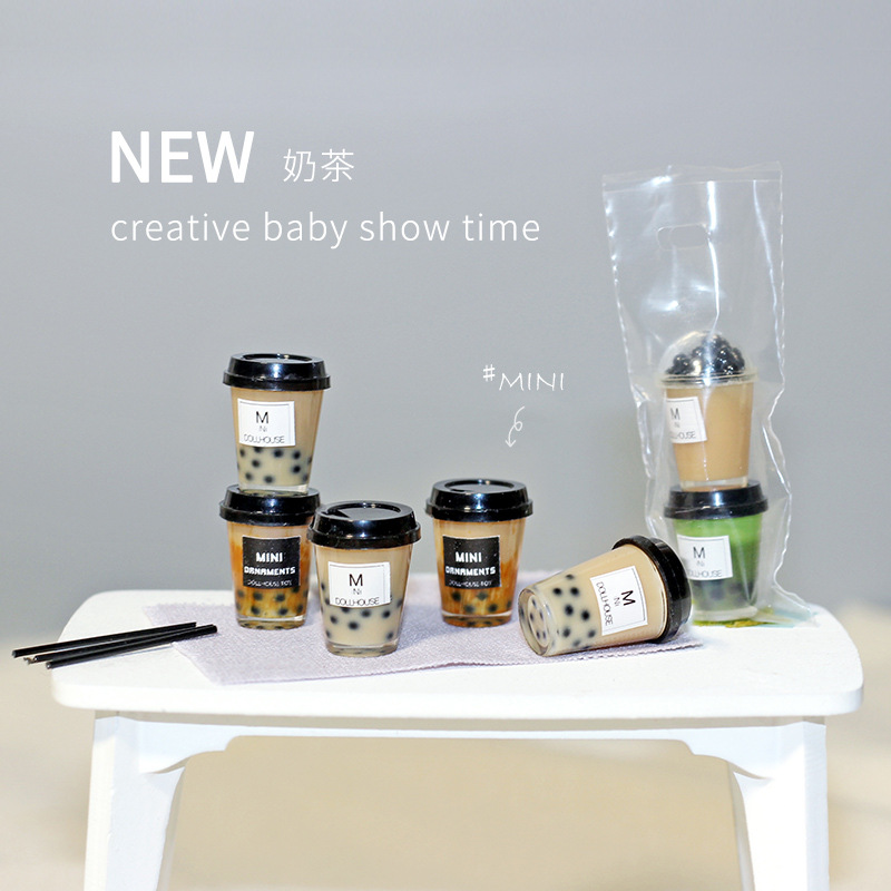 Mô Hình Ly Trà Sữa Trang Trí Nhà Búp Bê 1: 12 ob11