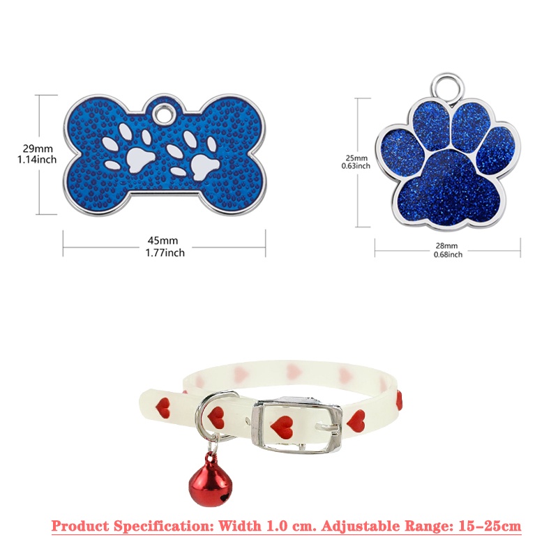 Vòng cổ cho Chó Mèo + Thẻ Tên Thú Cưng - Thẻ Tên Cho Chó Mèo（Tùy chỉnh miễn phí）