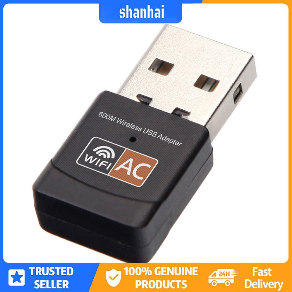 AC600M Mini 600Mbps 2.4G / 5G Bộ chuyển đổi USB không dây băng tần kép WiFi Dongle