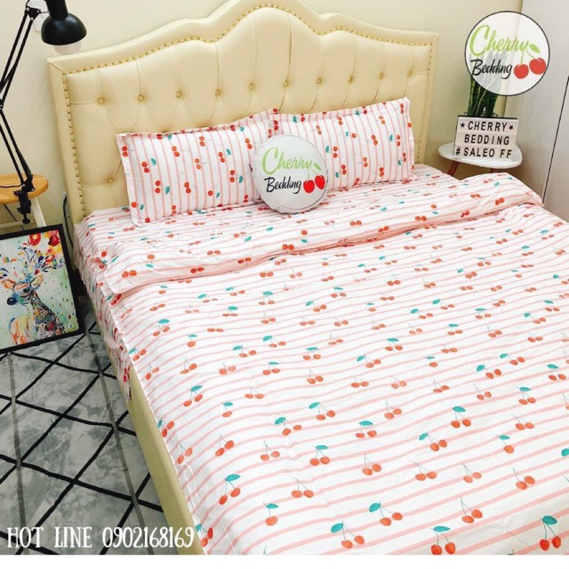 Bộ chăn - ga - gối quả cherry - siêu ngọt ngào nha
