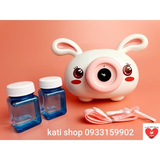 Máy ảnh thỏ cute thổi bong bóng