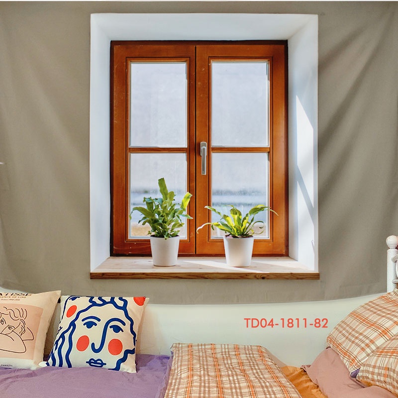 [Tặng Đèn, Móc] Tranh vải treo tường IN 3D trang trí, khung cửa sổ thơ mộng, background chụp ảnh, decor quán phòng ngủ