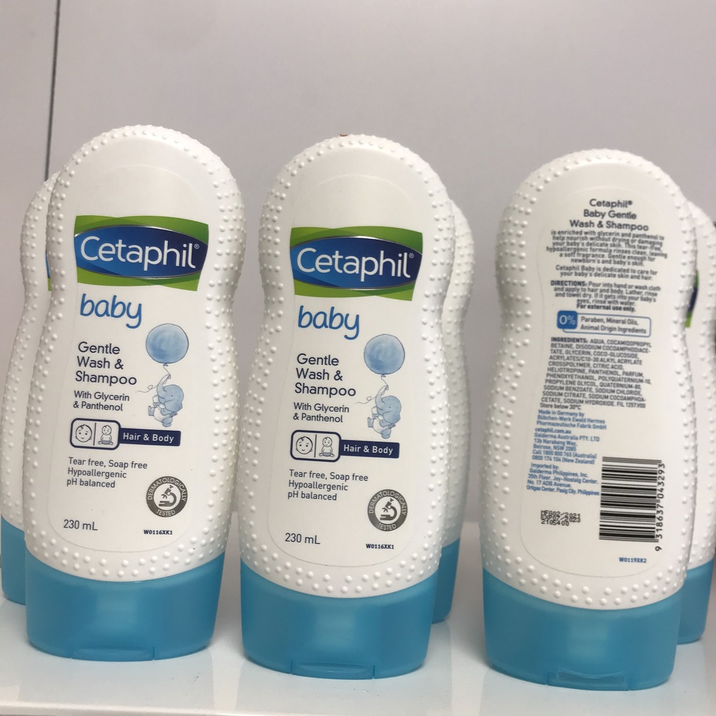 Dầu Gội em bé Cetaphil Baby Wash &amp; Shampoo Mỹ 230ml - sữa tắm gội cho bé 2 trong 1