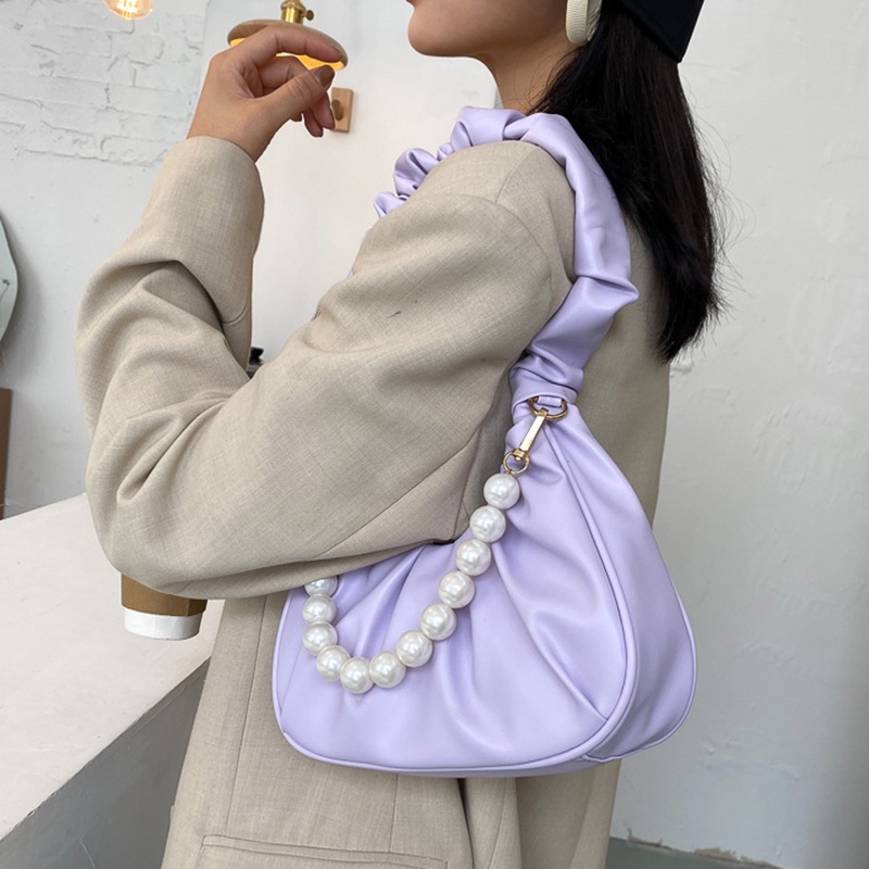 IELGY Túi Đeo Vai Đính Ngọc Trai Thời Trang Xinh Xắn Cho Nữ