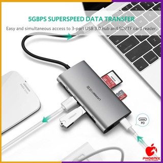 Cáp USB type-C to HDMI/USB 3.0/SD/TF/Lan Ugreen 50538