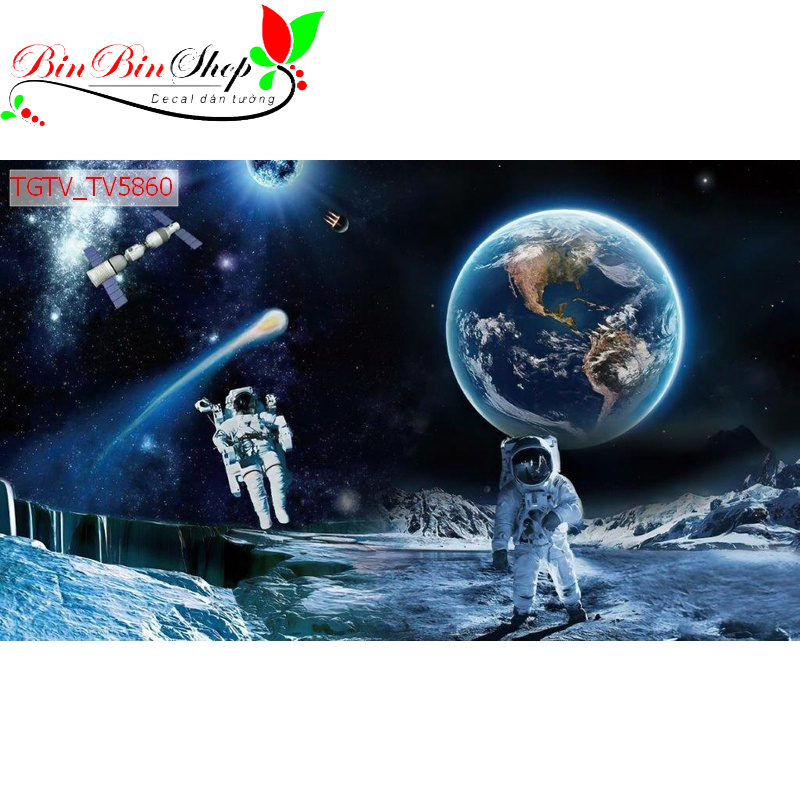 Tranh dán tường phi hành gia TB95 (Có in theo yêu cầu)