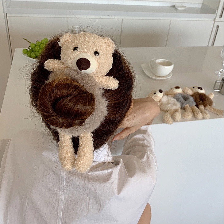 Dễ Thương Dây Buộc Tóc Co Giãn Hình Thỏ / Gấu Bông Đáng Yêu Cho Nữ