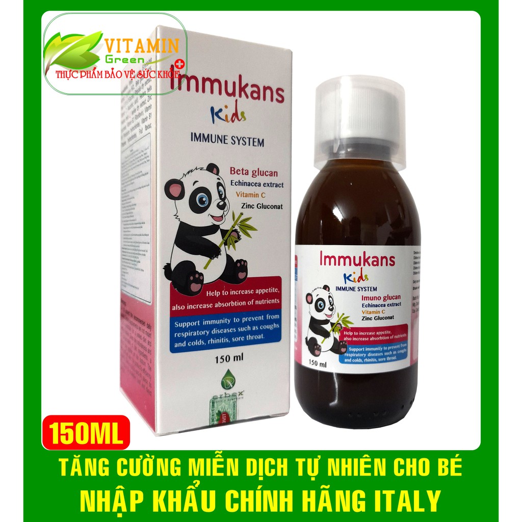 IMMUKANS KIDS TĂNG SỨC ĐỀ KHÁNG, TĂNG CƯỜNG MIỄN DỊCH TỰ NHIÊN CHO BÉ | NHẬP KHẨU CHÍNH HÃNG ITALY
