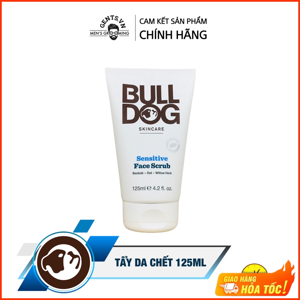 Sữa rửa mặt tẩy tế bào chết cho nam có làn da nhạy cảm Bulldog Skincare Sensitive Face Scrub 125ml