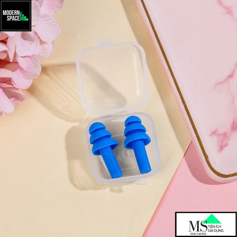 Bịt tai xoắn Có hộp - Nút bịt tai Cách âm Chống ồn Chống nước bơi lội GD-101