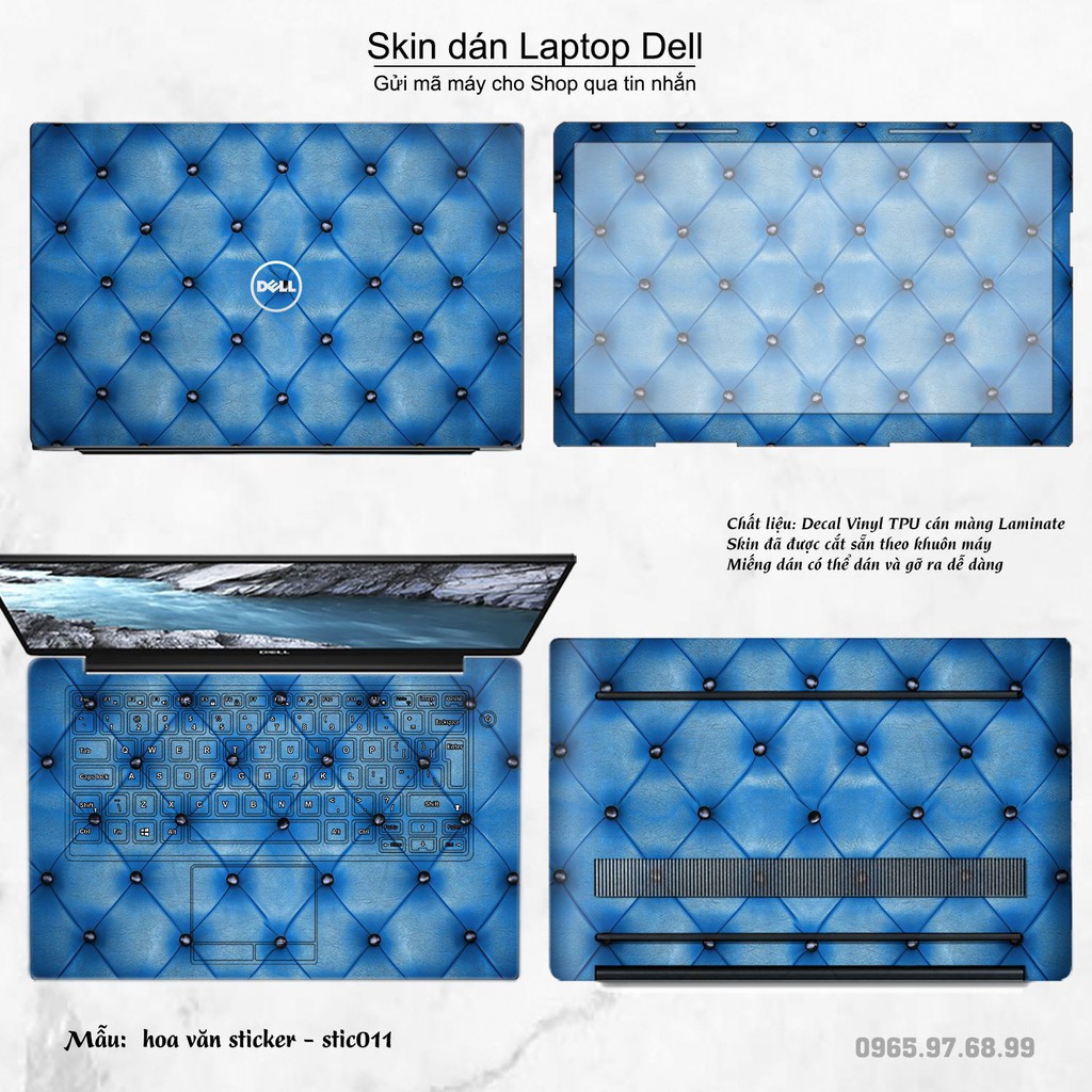 Skin dán Laptop Dell in hình Hoa văn sticker _nhiều mẫu 2 (inbox mã máy cho Shop)