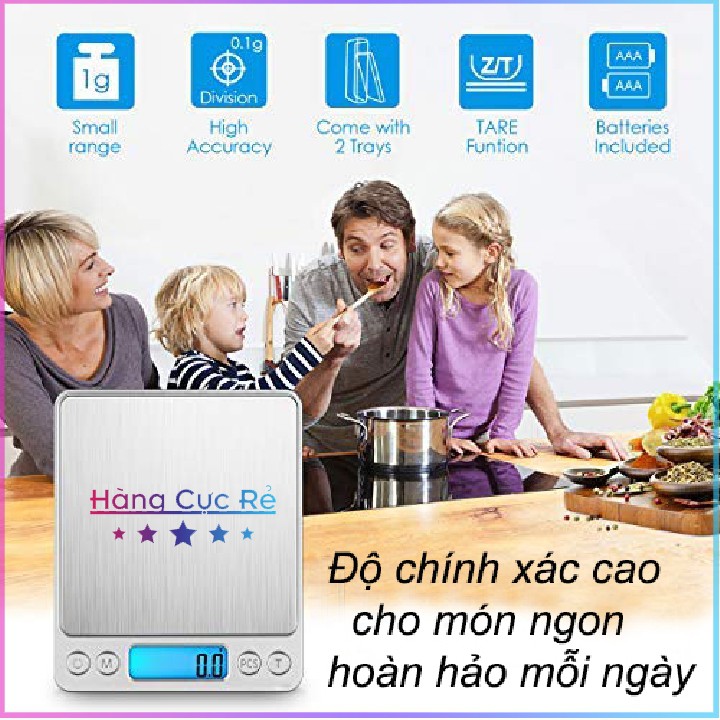 [Tặng Pin] Cân tiểu li I2000 FREESHIP Cân điện tử cân trang sức, dược liệu, làm bánh nhà bếp - Shop Hàng Cực Rẻ