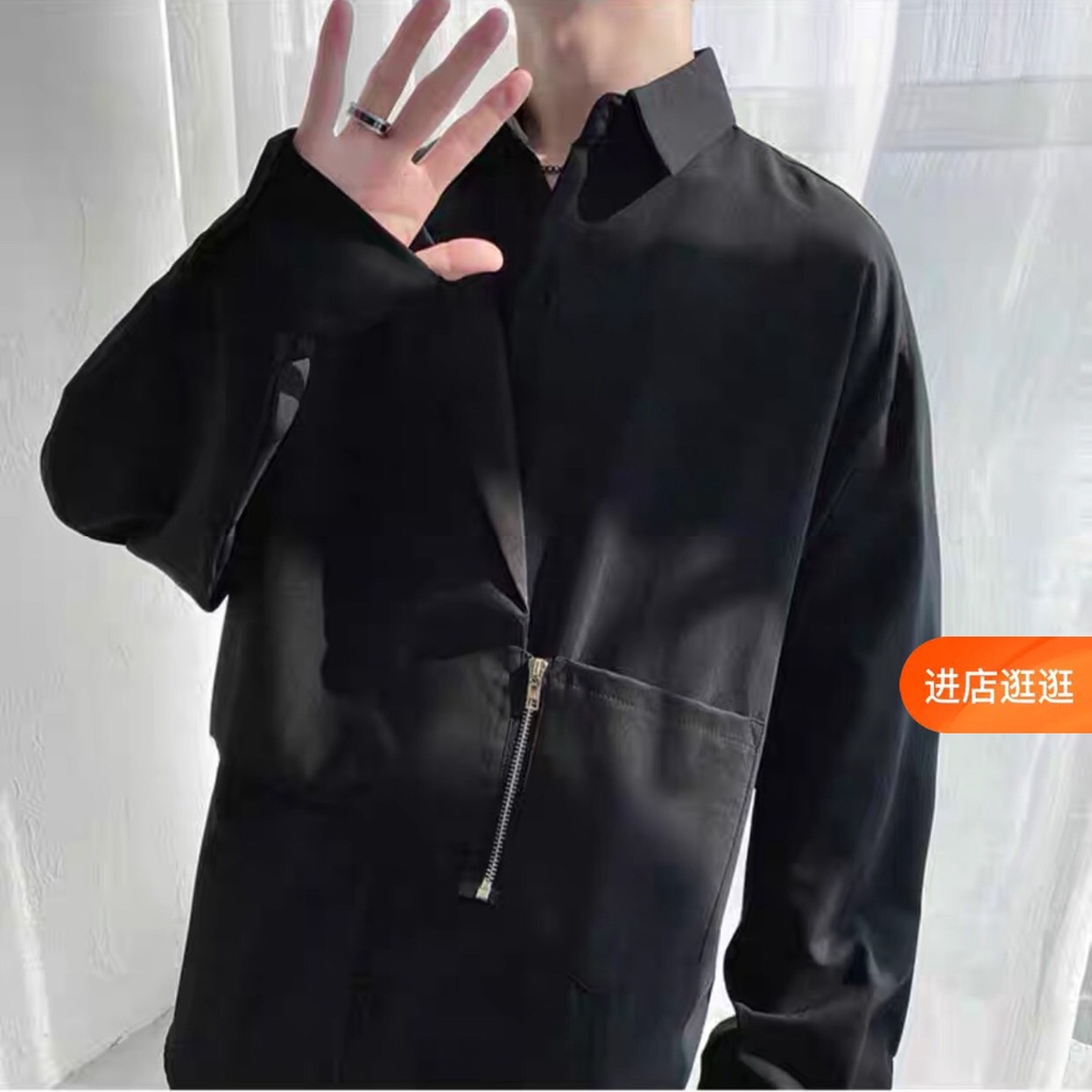 Áo sơ mi Unisex phá cách phong cách Hồng Kông 2021