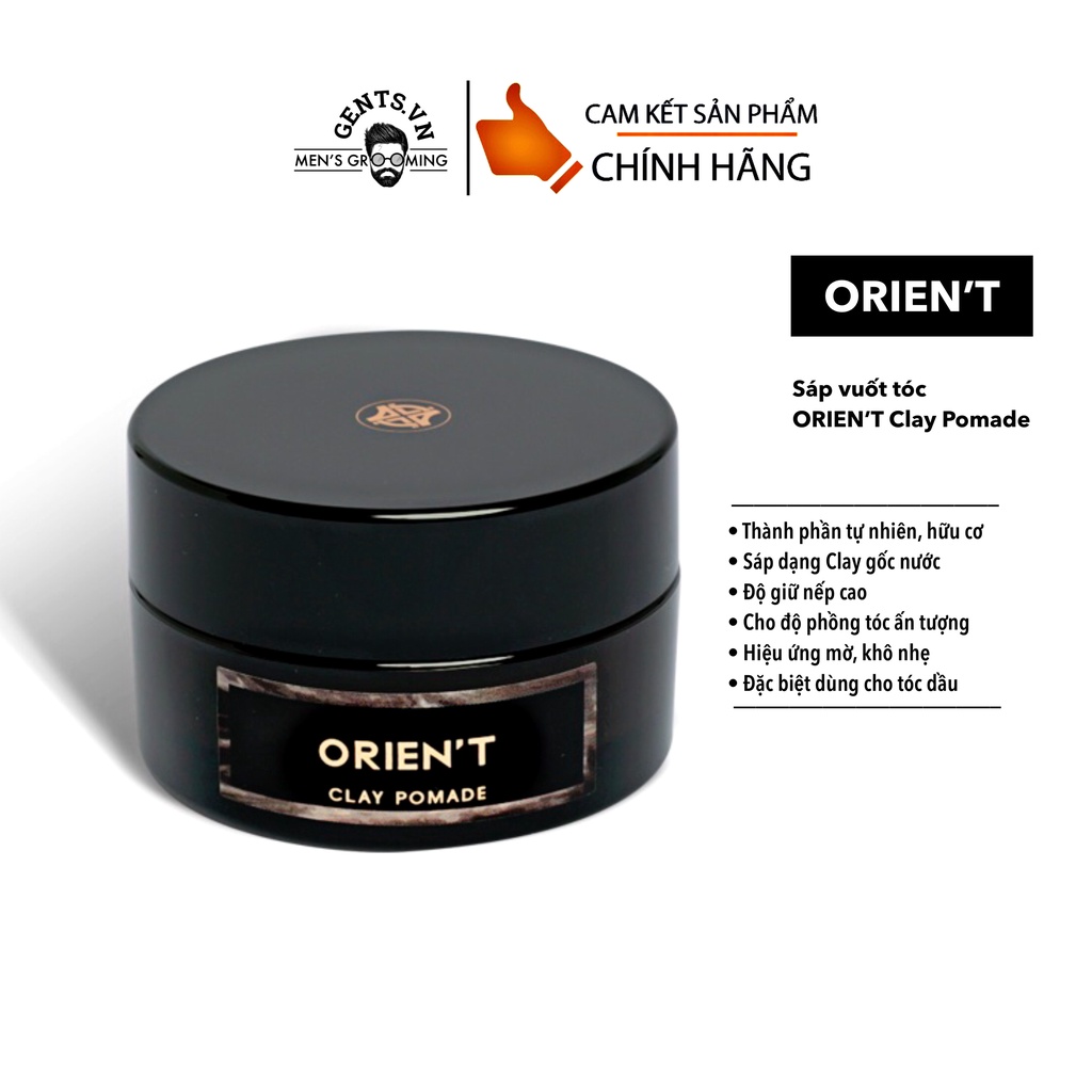 Sáp vuốt tóc ORIEN'T Clay Pomade 65ml giữ nếp cực cao, mang lại hiệu ứng khô, không tạo bóng cho tóc