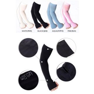 Găng tay xỏ ngón chống nắng - Ống tay chống nắng xỏ ngón Let's Slim Hàn Quốc