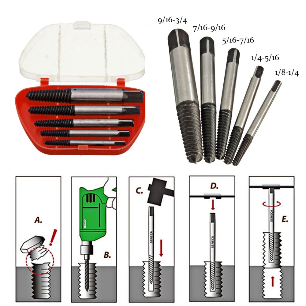 Bộ 5 dụng cụ vặn ốc vít với hộp đựng tiện dụng