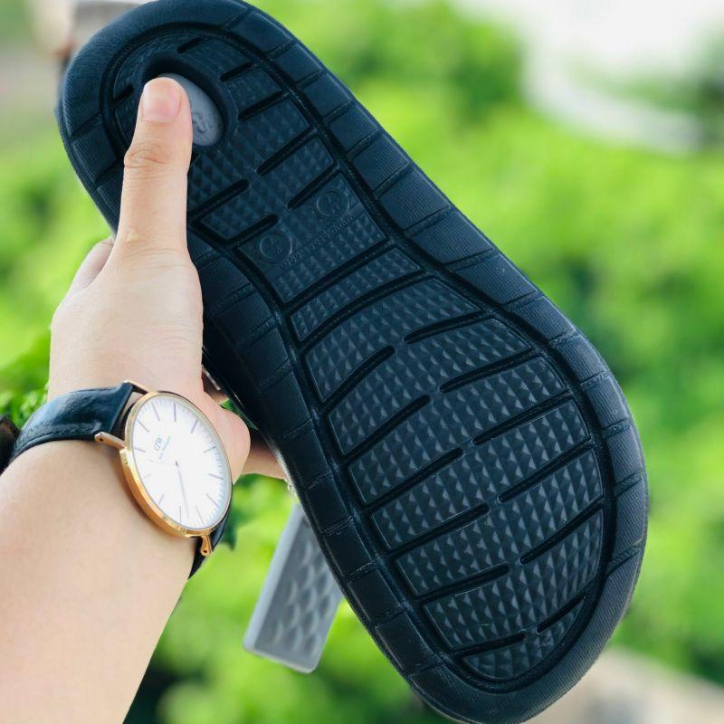 Dép Cross Literide 🎁 FREESHIP + Hàng loại 1 + Hộp 🎁 giày sục sandal Crocs quai ngang bít đầu nam nữ, kèm tag full đen