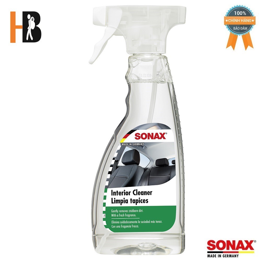 Combo Dung dịch vệ sinh nội thất xe Sonax 321200 (500ml) và Kem dưỡng ghế da Sonax 291141 (250ml)