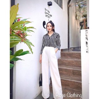 Quần Suông_Quần Ống Rộng Suông Khóa Sườn Vải Tuyết Mưa VITEK