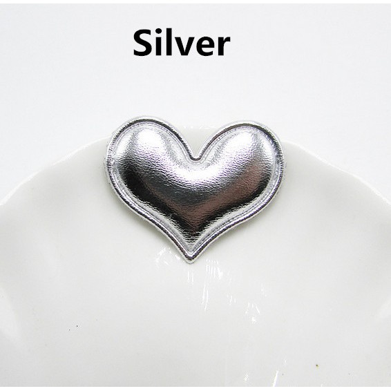Set 10 Miếng Vá Bằng PU Hình Trái Tim Dùng Trang Trí Quần Áo DIY