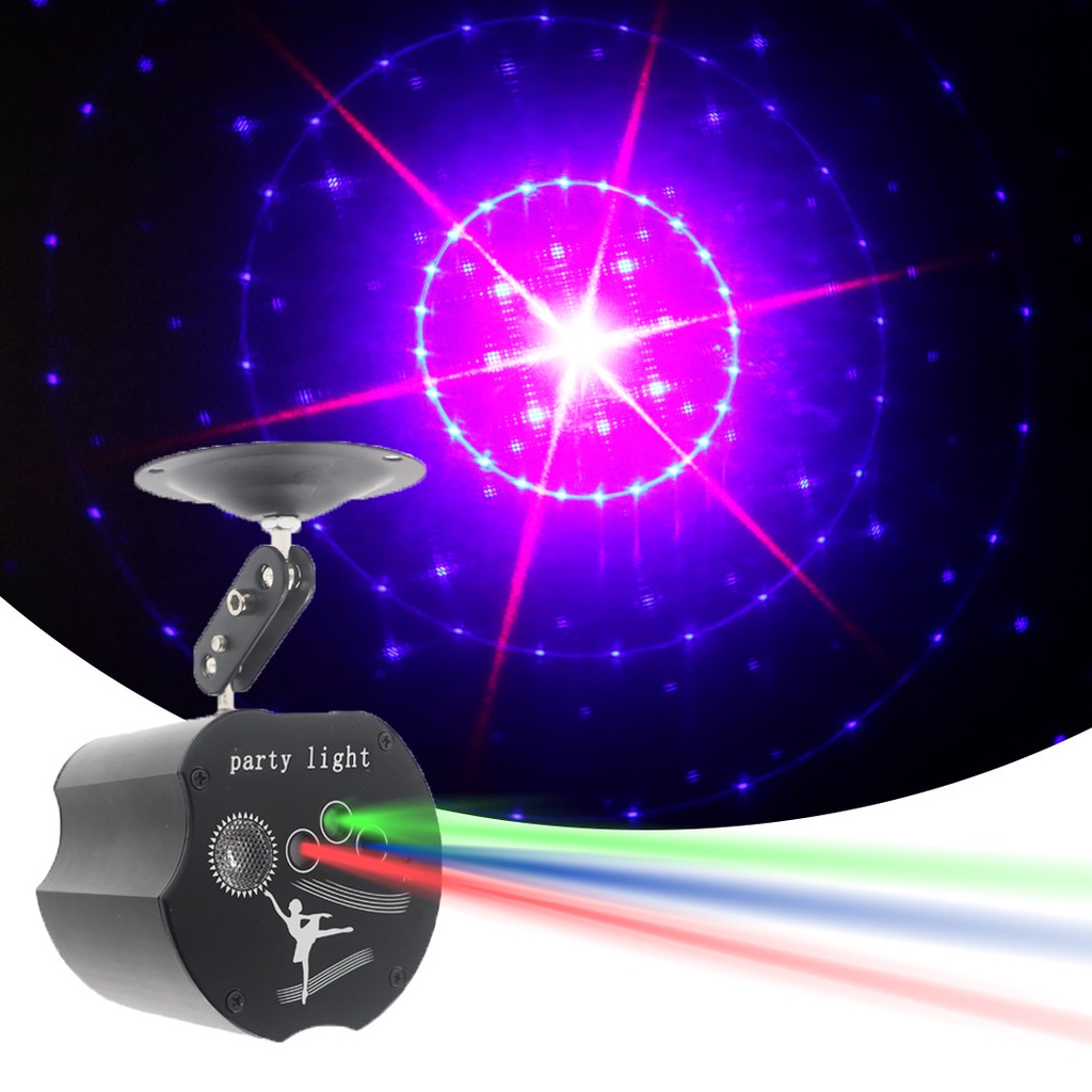 Đèn Laser Phòng Bay Mini Cảm Biến Theo Nhạc Dùng Cho Phòng Bay Karaoke Bar...