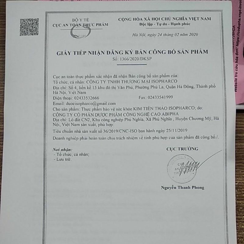 KIM TIÊN THẢO ISO