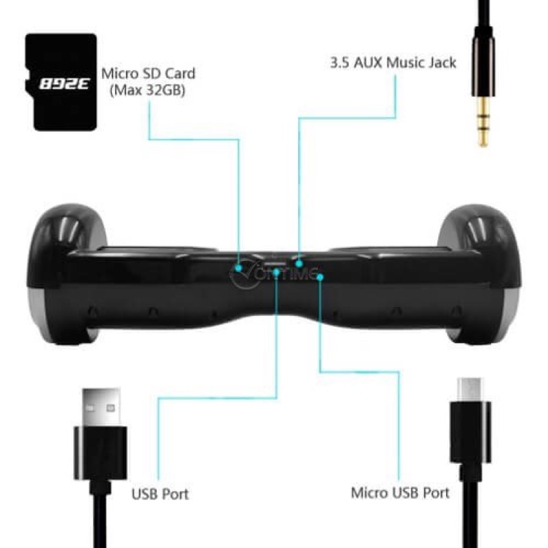 Mô hình xe điện cân bằng loa Bluetooth không dây Hopestar H7 với hỗ trợ Micro SD, USB & Aux