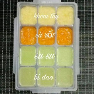 Set 2 khay trữ đồ ăn dặm Richell 15ml/25ml/50ml
