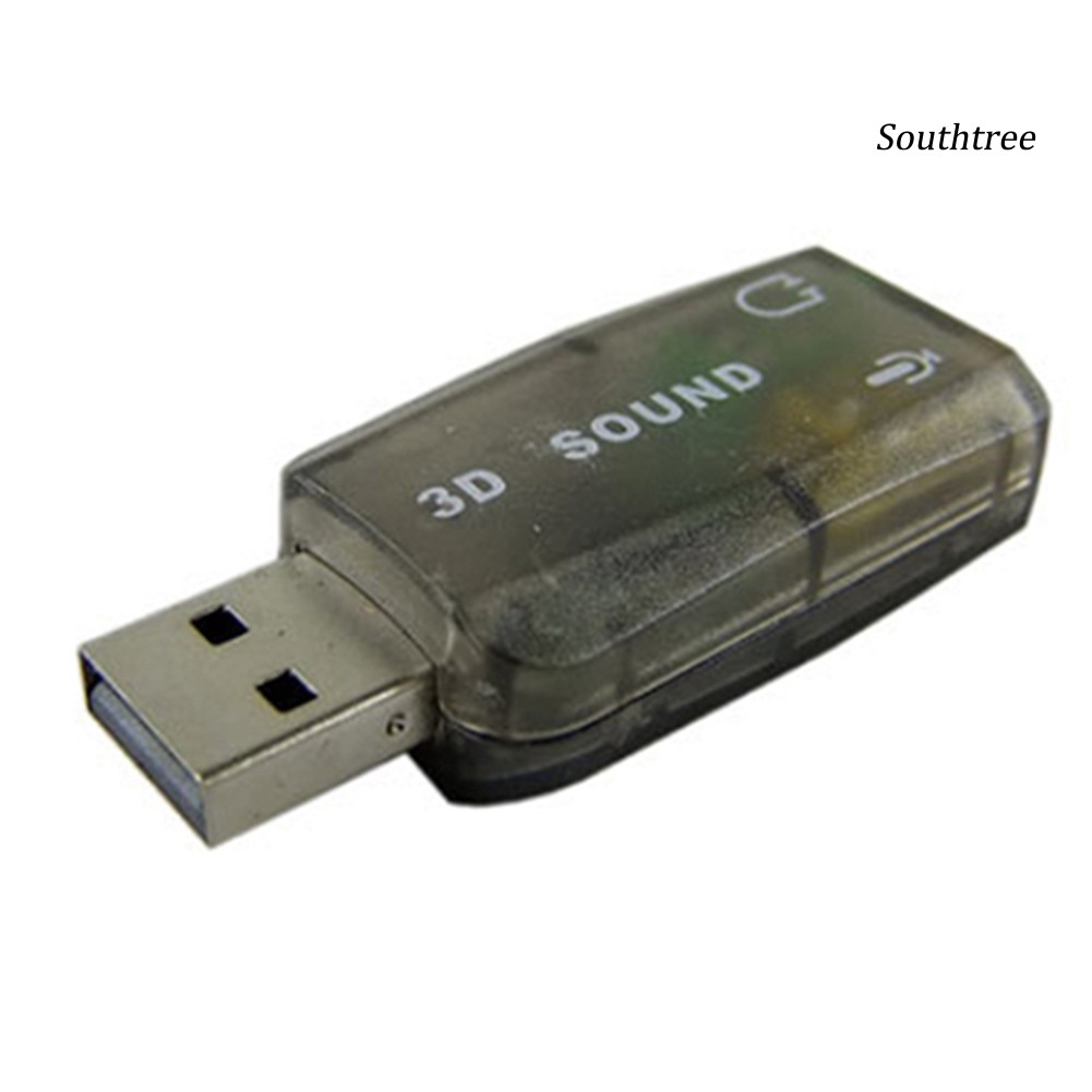 Card Chuyển Đổi Âm Thanh 5.1 Kênh Usb Sang 3.5mm Cho Pc 3d