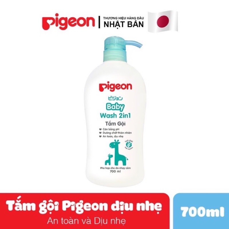 Sữa tắm gội toàn thân 2 trong 1 cho bé Pigeon (CHÍNH HÃNG) - Chai 700ml