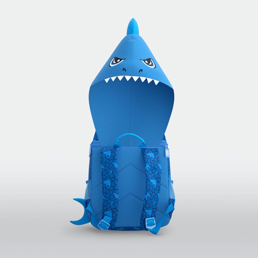 Balo Học Sinh Clever Hippo Hoodie Shark Cage BS3103