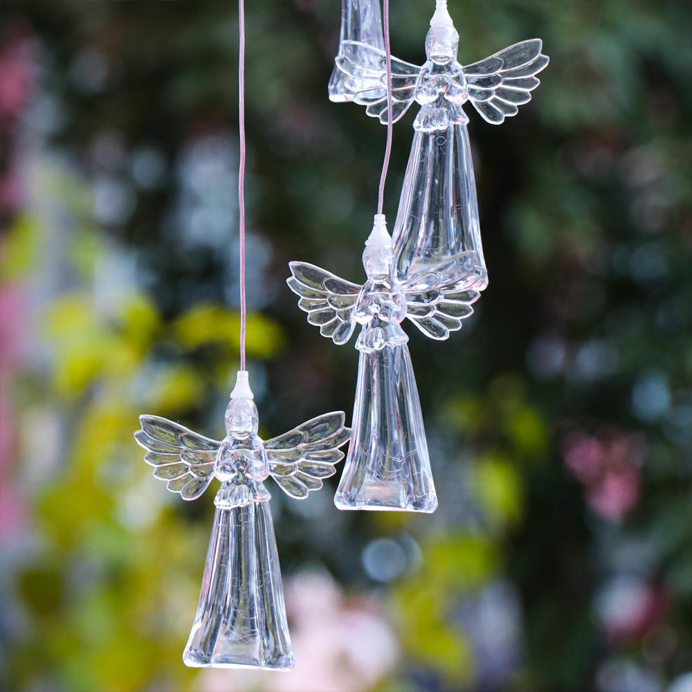 Đèn Led Treo Trang Trí Sân Vườn Hình Thiên Thần Nhiều Màu Sắc Sử Dụng Năng Lượng Mặt Trời