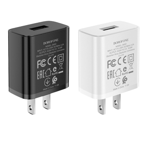 Cốc Sạc Điện Thoại Borofone BA52 5V 2.1A Chất Liệu ABS -PC Chống Cháy Nổ, Bảo Vệ Mạch -Hàng Chính Hãng