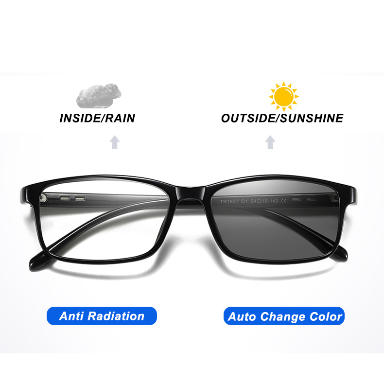 Mắt Kính Gọng Hình Chữ Nhật Chống Ánh Sáng Xanh Thời Trang Nam