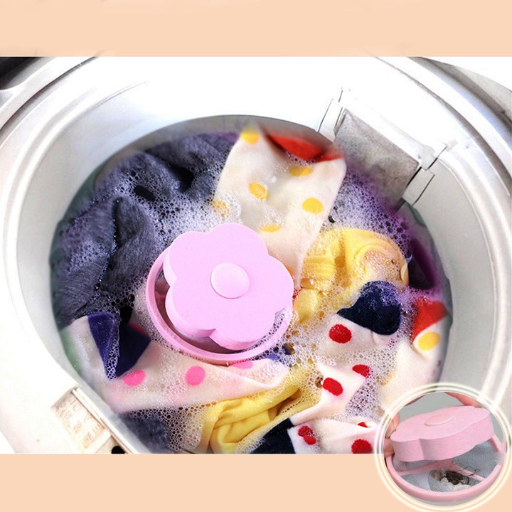 HCM - Túi lưới hình Hoa để vào máy giặt lọc tóc cặn bụi bẩn lông xơ quần áo