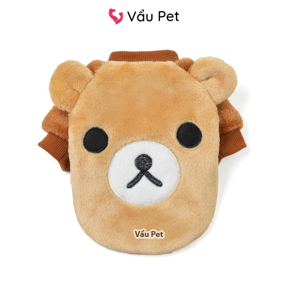 Áo cho chó mèo chất lông hình mặt thú mùa đông - Quần áo cho chó poodle, con, lớn, mèo, thú cưng Vẩu Pet Shop