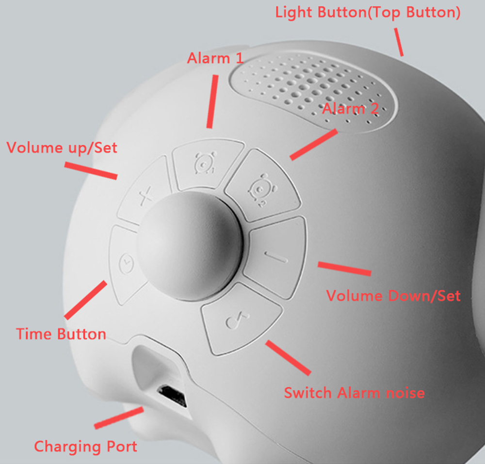 Đồng hồ báo thức biểu tượng cảm xúc kỹ thuật số đa chức năng Xiaomi