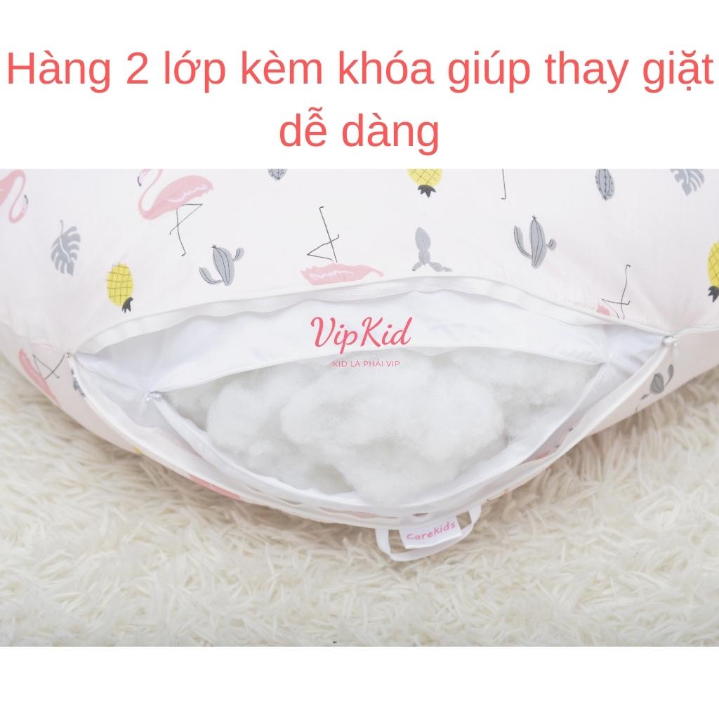 Gối chống trào ngược Carekids đệm ngủ chống trào ngược cho bé (Tặng gối lõm chống bẹp đầu) Vipkid