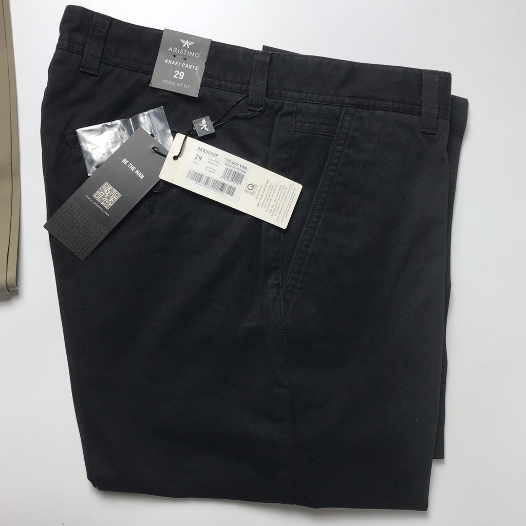 Quần kaki nam Aristino cotton from rộng AKK00608 TAG 695K