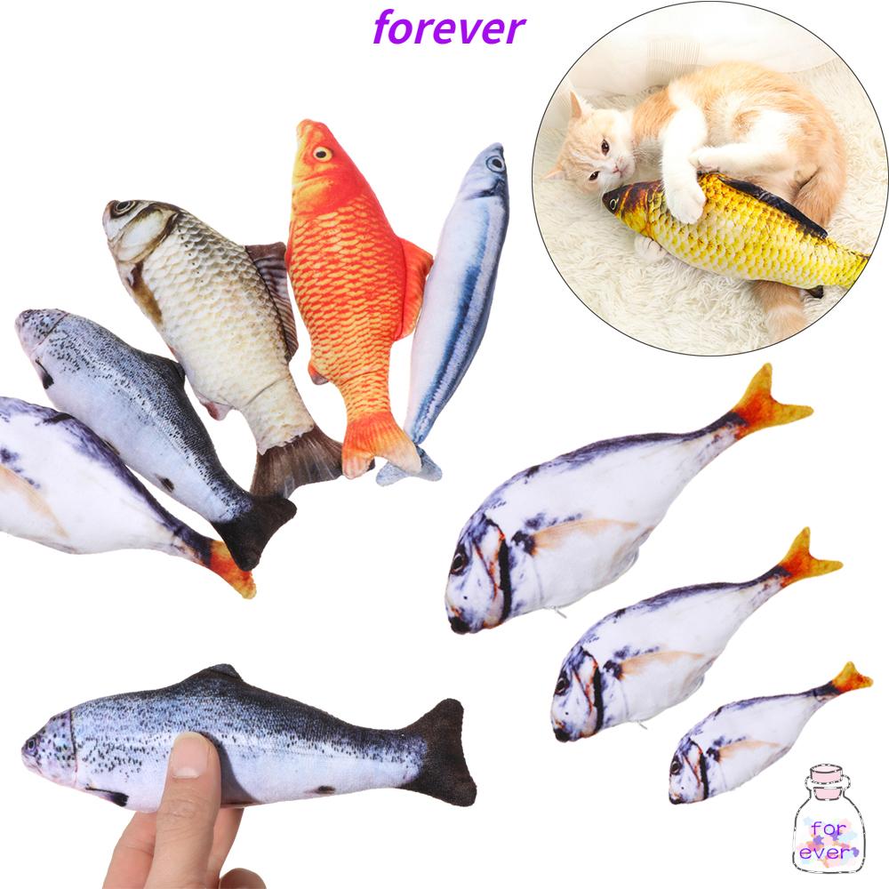 Đồ Chơi Nhồi Bông Hình Cá Có Mùi Bạc Hà Sống Động Cho Mèo Cưng