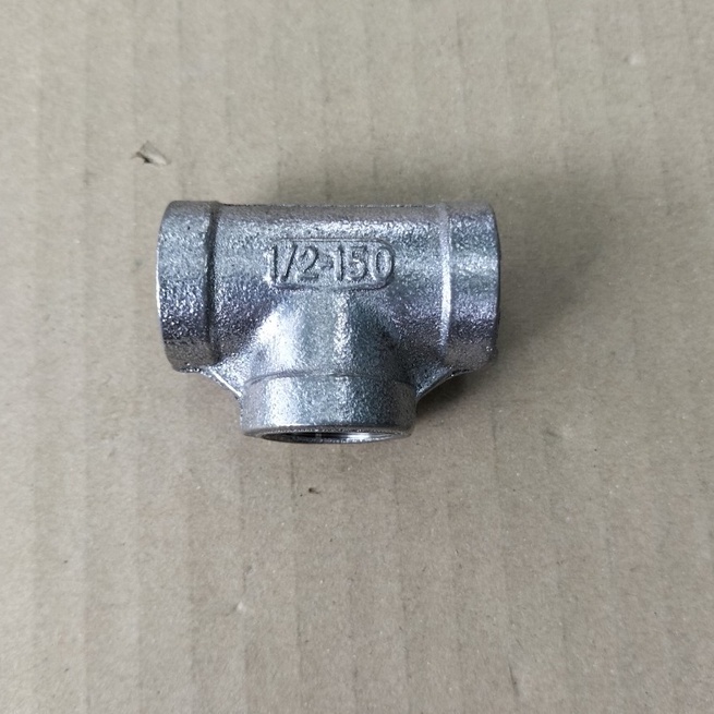 Tê ren trong DN21mm, chất liệu inox