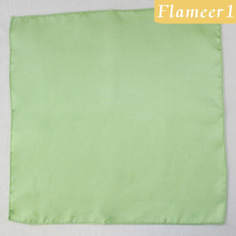 Set 10 Khăn Ăn Polyester Hình Vuông Màu Xanh Lá Nhạt 12 X 12 (30 X 30cm)