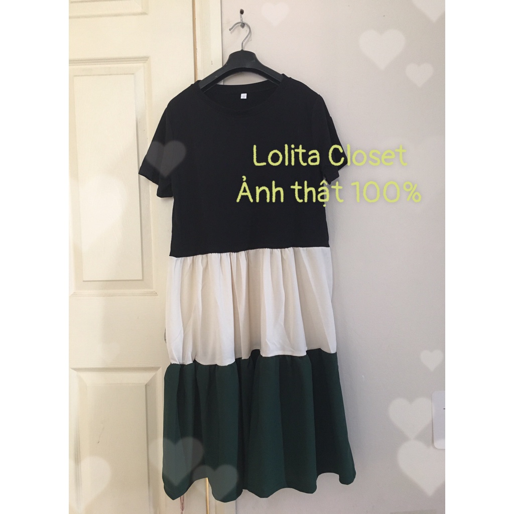 Váy Họa Tiết Cầu Vồng ⚡️ẢNH THẬT⚡️ Váy Đầm Cotton, Dáng Baby, Mùa Hè | BigBuy360 - bigbuy360.vn