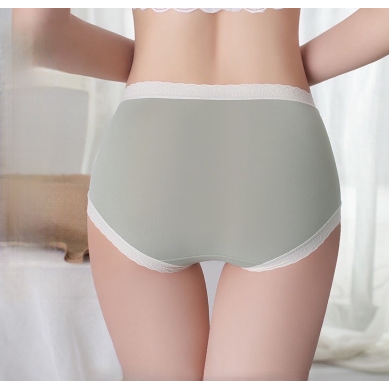 Quần lót nữ, thun lạnh phối viền ren, co giãn đàn hồi tốt, mịn mát QL41