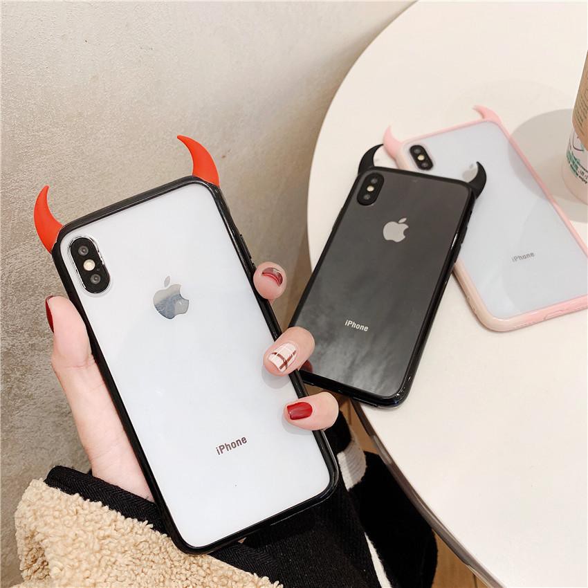 [ IPHONE ] Ốp Lưng Viền Silicon Sừng Quỷ - V015 | BigBuy360 - bigbuy360.vn