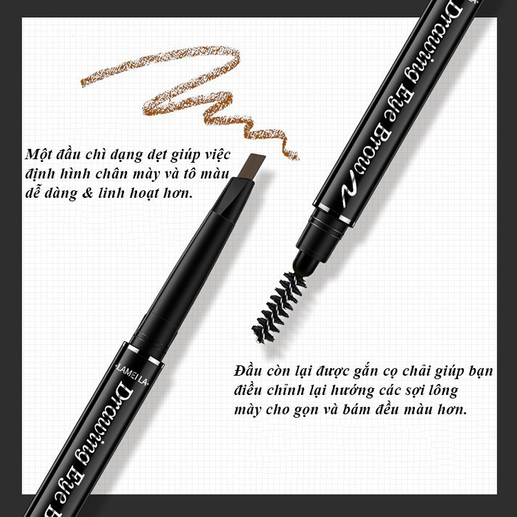 Bộ trang điểm Lameila 6 món cơ bản kem nền phấn phủ son kem mascara kẻ mày kẻ mắt bộ makeup thời thường Zentop