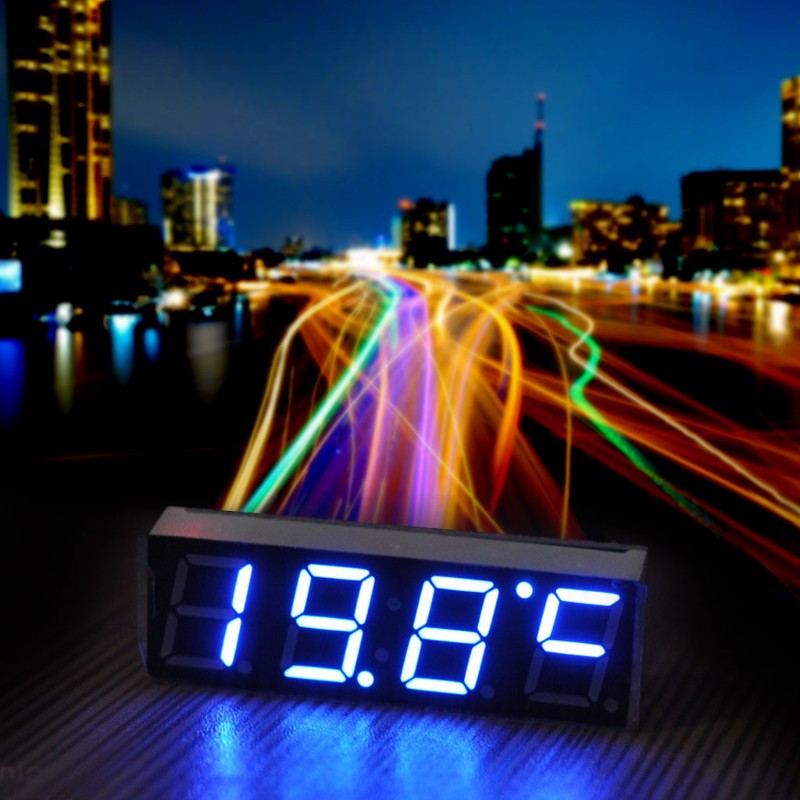 SEL♥Car 3 in 1 LED DIY Digital Clock Temperature Voltage Module DC 5~30V