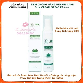 Kem chống nắng Herrin Care Sun Cream 50g - Nâng tone trắng da, kiểm soát dầu nhờn 12h