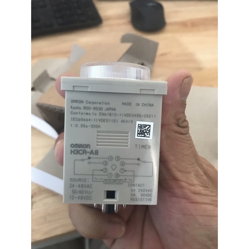 Xả kho nghỉ bán- thanh lý bán lỗ role Thời gian, timer omron H3CR 12-48V 8 chân, hàng mới nguyên hộp